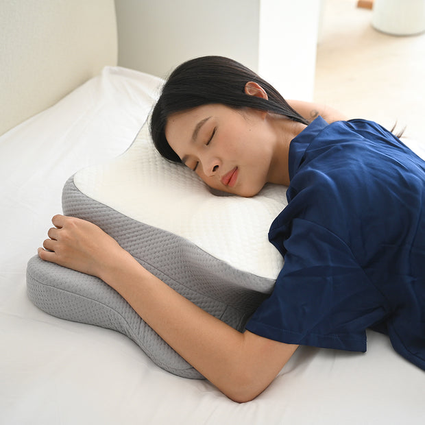 SNORO Velum Memory Foam Pillow untuk Leher Bahu Ergonomis Mendukung Tidur Semua Posisi Ergonomic Tidur Telentang Tengkurap Menyamping