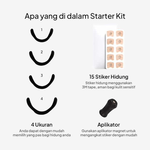 Snoro Breath+ Nasal Strip- Mengurangi Mendengkur Mengorok, Meningkatkan Asupan Oksigen & Tidur