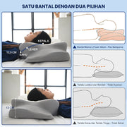 SNORO Velum Memory Foam Pillow untuk Leher Bahu Ergonomis Mendukung Tidur Semua Posisi Ergonomic Tidur Telentang Tengkurap Menyamping