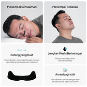 Snoro Breath+ Nasal Strip- Mengurangi Mendengkur Mengorok, Meningkatkan Asupan Oksigen & Tidur