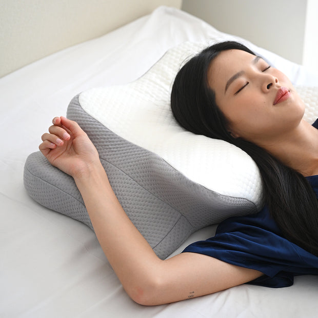 SNORO Velum Memory Foam Pillow untuk Leher Bahu Ergonomis Mendukung Tidur Semua Posisi Ergonomic Tidur Telentang Tengkurap Menyamping