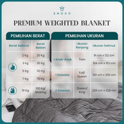 Snoro 3 kg Selimut Berat/ Weighted Blanket/ Selimut Katun Premium